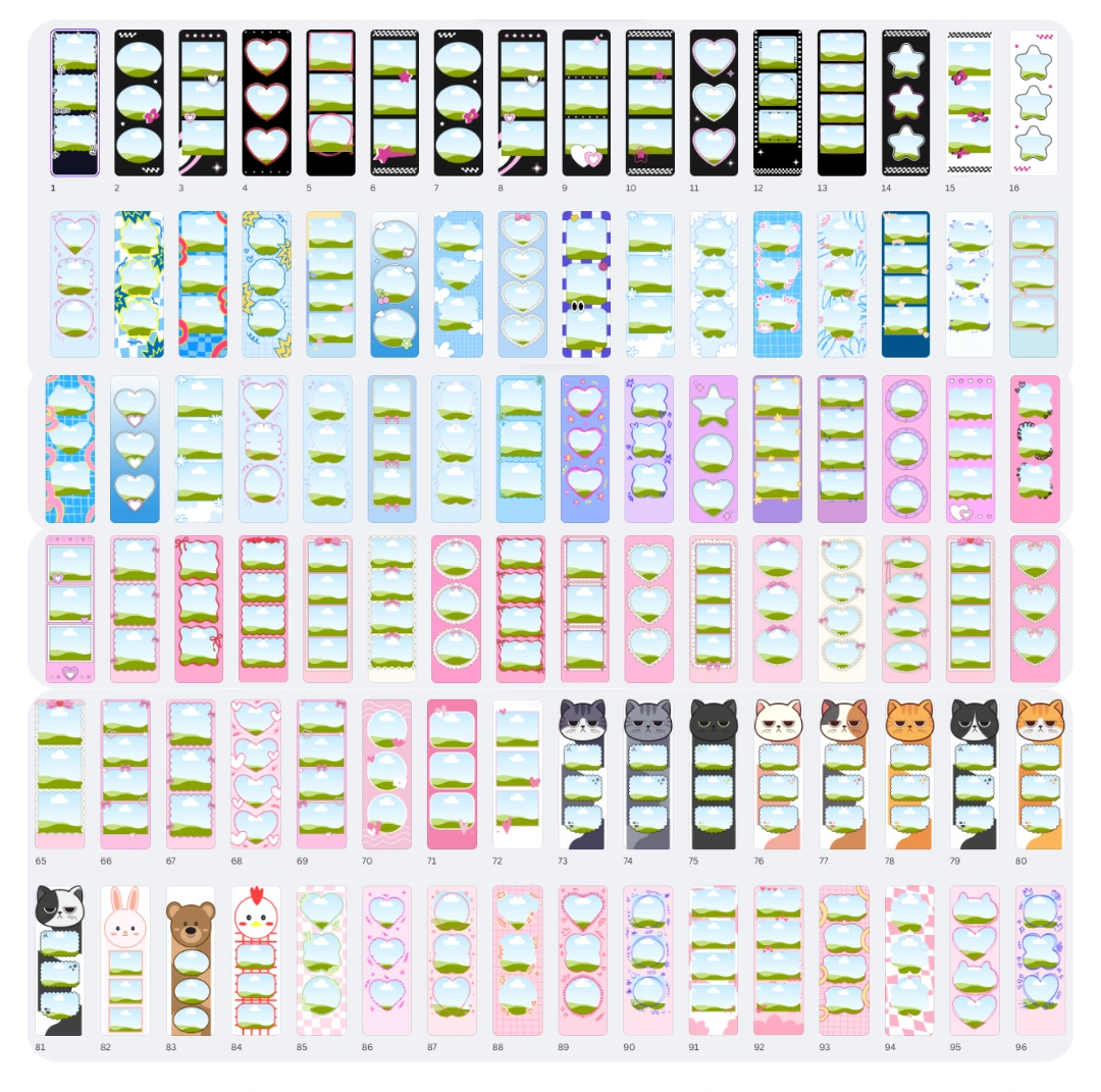 Grid de previews de plantillas